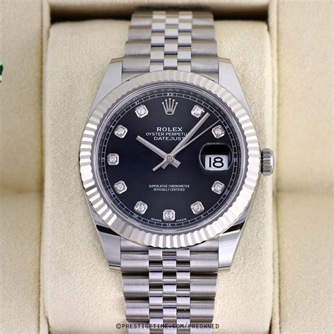 rolex black and silver watch|buy pre owned Rolex online.